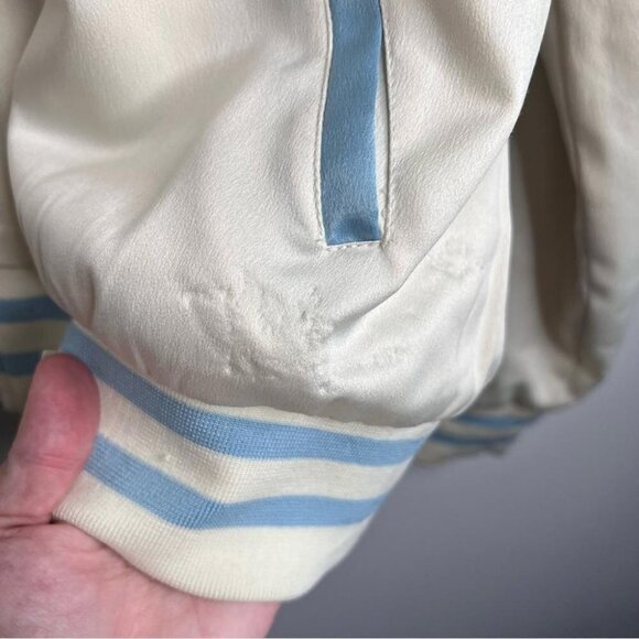 Disney Womens Size Medium Alice In Wonderland Souvenir Jacket Satin Bomber Coat - Picture 8 of 14